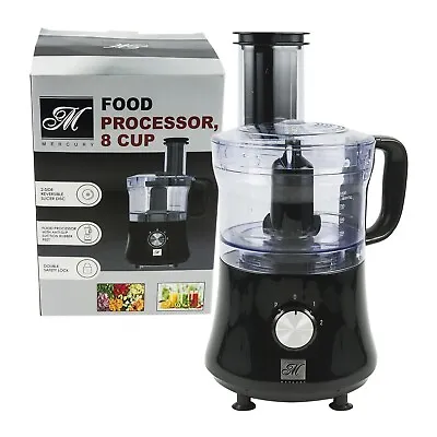  Food Processor Makes Up To 8 Cup 3 Speeds Adjustable Black • $54.99