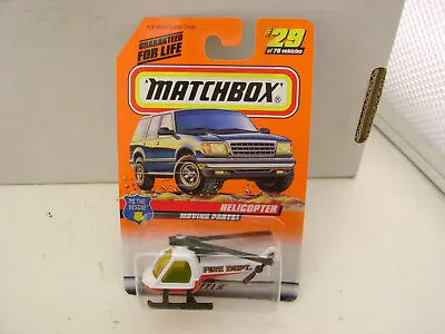 1997 Matchbox Superfast #29 Fire Dept. Helicopter New On Card • $9.99