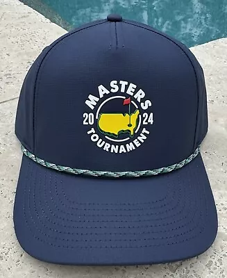 2024 Masters Golf Hat Dated Navy Snap Back Rope BRAND NEW Augusta National Blue • $79