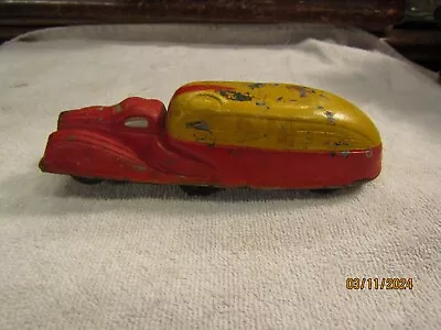 Vintage Sun Rubber Co. 1930s Yellow Red Streamline Tractor Cab Trailer Truck 5  • $12.99