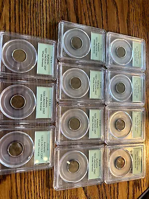 $85 • Buy 11 PCGS Authentic OGH Samples 1917-1929 Lincoln Wheaties Old Green Holders!