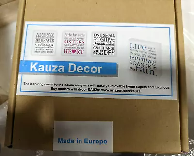 Kauza Decor Life Isn't About ... Dance In The Rain Wood Plaque Blue White NEW • £10.45