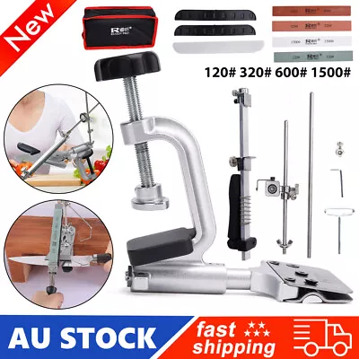 Knife Sharpener Kitchen Sharpening System Fix-Angle 4 Stone #120 600 320 1500 AU • $49.95