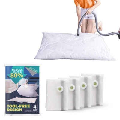 $19.99 • Buy Super Jumbo Vacuum Storage Bags 47”x39” Space Saver Bags For Comforter, Blanket