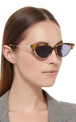 Karen Walker Tropics 1801784 Women's Crazy Tortoise / Smoke Lens Sunglasses • $58.88