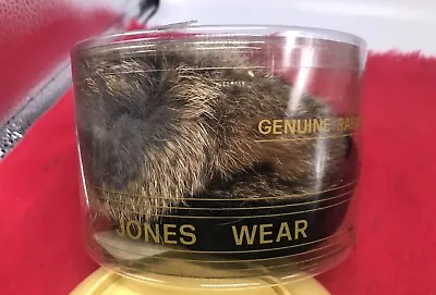 *VINTAGE 90’s GLAMOUR * Jones NY Genuine Rabbit Fur Ear Muffs New In Carton • $15