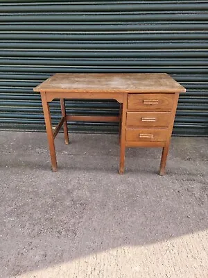 £75 • Buy Vintage Oak Colour Teachers School Desk