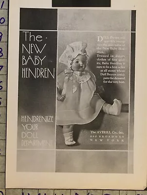 1930 Baby Hendren Madame Georgene Bisque Composition Averill Doll Co Toy Ad Tj45 • $48.95