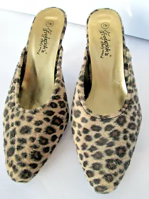 Nib ~ Vtg. ~ Fredricks Of Hollywood ~ Leopard Print Mule Stilletto Heels Size 7m • $37.50