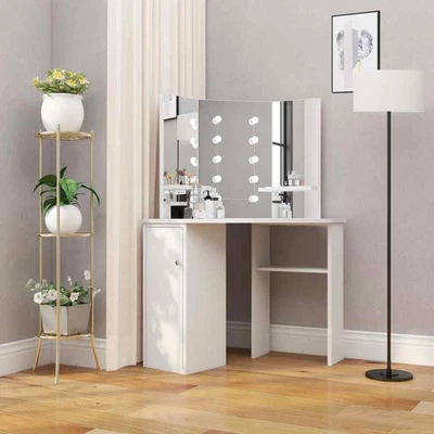 £340.99 • Buy Corner Dressing Table Make-up Table With LED Light