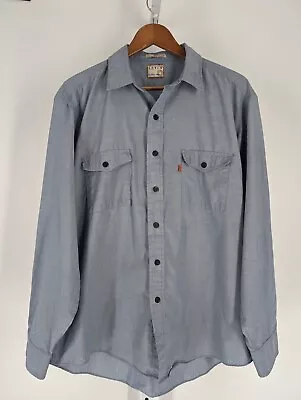 Levi's Vintage 80s Orange Tab Chambray Denim 2 Pocket Shirt XL Cowboy Worker  • $39.99