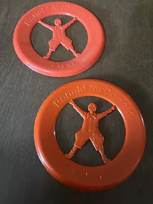 1980's Flyer Frisbee Ronald McDonald Red Vintage McDonald's Mcds Lot Of 2 • $5.49