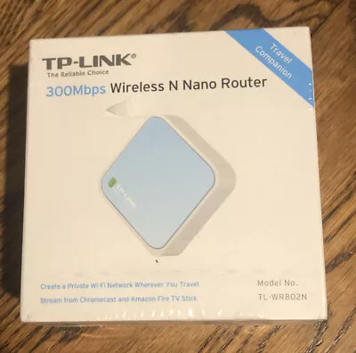 TP-Link TL-WR802N 300Mbps Nano Mini Portable Travel Wireless N Router 5-in1 New • $24.49