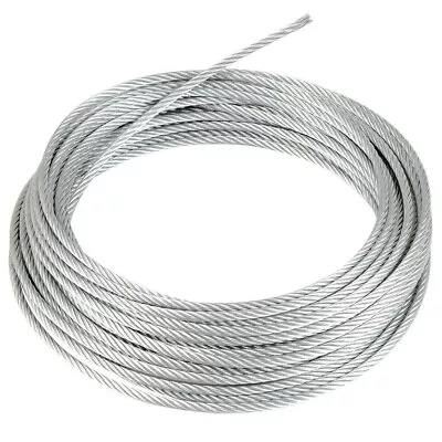 Stainless Steel A4 Wire Rope AISI 316 Cable 1mm 1.5mm 2mm 3mm 4mm 5mm 6mm 8mm • £5.48