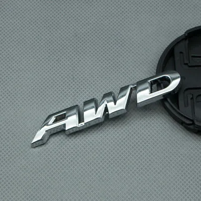 3D Chrome Metal AWD Car Trunk Rear Fender Emblem Badge Decal Sticker 4WD SUV V6 • $6.90