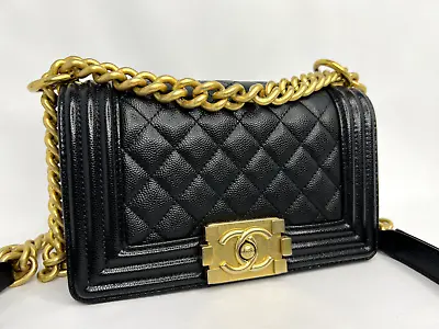 2019 Chanel Boy Small Caviar  Leather Gold HW Full Set ReceiptRRP102000AUD • $8999