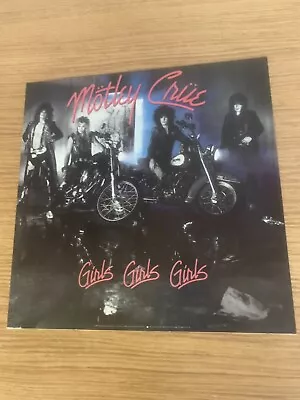 Motley Crue 1987 Girls Girls Girls 12x12 Promo Flat Vince Mick Nikki Tommy • $18