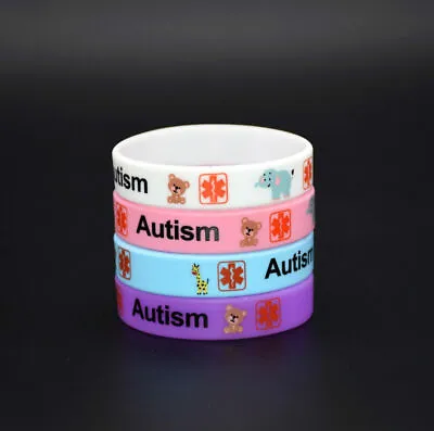 £2.99 • Buy Autism Autistic Children's Kids Medical Alert 17cm Bracelet Silicone Wristband