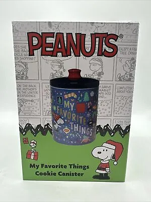 Hallmark Peanuts Snoopy Cookie Jar Canister Christmas 7  Tall Enesco NEW IN BOX • $29.99