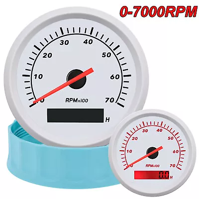 85mm 7000RPM Tachometer Gauge Tacho Meter With Digital LCD Hourmeter For 12V/24V • $19.10