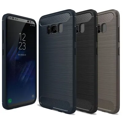 Protection Case Carbon Look Case Outdoor Cover TPU Bumper Cases Backcover • $25.18