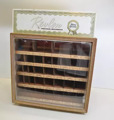 Vintage REVLON STORE DISPLAY Cabinet Countertop Antique Advertising • $199.99