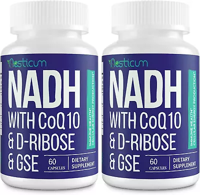 Aesticum NADH 50Mg + Coq10 200Mg + D-Ribose 150Mg Supplement Boosting NAD+ Supp • $42.99