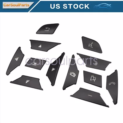 FIT Mercedes Benz SL65 A45 A180 A200 C63 2014 Steering Wheel Button Trim BLACK! • $12.59