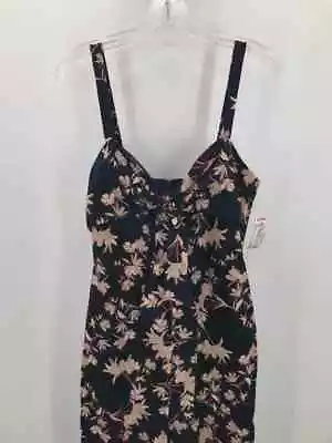 Reiss Black Size 6 Floral Midi Sleeveless Dress • $57.99