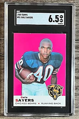 Gale Sayers 1969 Topps Vintage Graded Card #51 Sgc 6.5 Ex-nm+ Bears • $26