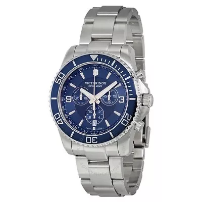 Victorinox Swiss Army Maverick Chronograph Blue Dial Mens Watch 241689 Brand New • $424.95