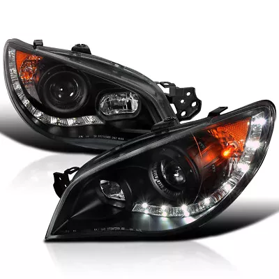 Black Fits 2006-2007 Subaru Impreza Wrx Sti Projector Headlights Led Strip 06-07 • $197.99