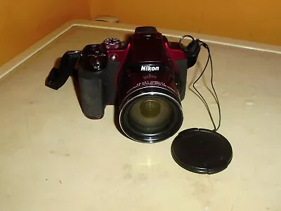 Nikon Red Coolpix P600 Digital Camera Good • £150