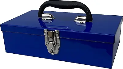 Portable Carpenter Metal Tool Box With Latch Small Parts Box Sockets Storage B • $31.99