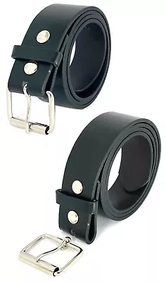 Snap On Black Leather Belt With Buckle - Size M 33 -37  • $9.99