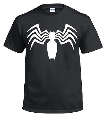 VENOM SPIDER T-Shirt Spiderman Games Marvel DC Deadpool Gym Top Xmas Gift Print • £10.99