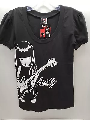 EMILY THE STRANGE Vintage T-Shirt Rare Hot Topic Punk Goth 2006 Sz Medium NICE!! • $244.48