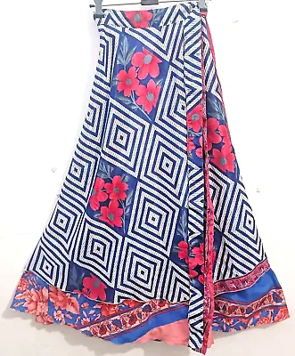 Vintage Magic Wrap Skirt Indian Silk Saree Bohemian Magic Women Dress  Skirt • $35.29