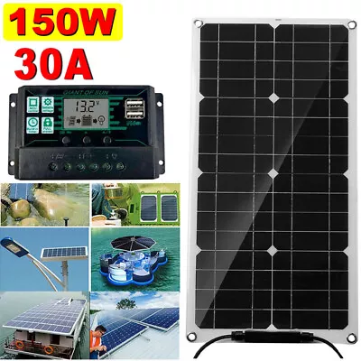 £33.99 • Buy UK 150 W Solar Panel Kit 30A Battery Charger Controller For Car RV Caravan Boat