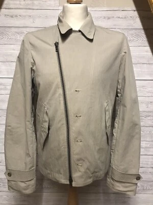 £49.99 • Buy Reiss Mens Designer Beige Bomber Jacket Size Medium  M RRP £139