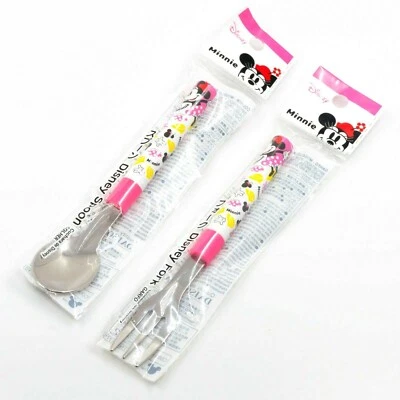 Disney Minnie Mouse Cutlery Set Fork & Spoon For Children JAPAN LIMITED • £8.99