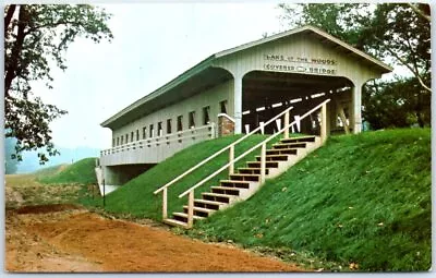 Postcard - Illinois Covered Bridge Near Mahomet Illinois USA • $8.31