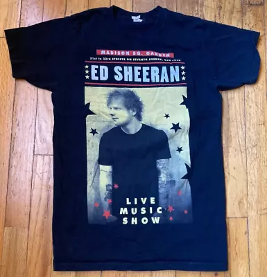 2013 Startee Ed Sheeran Madison Square Garden Black T-Shirt Mens Small • $14.95