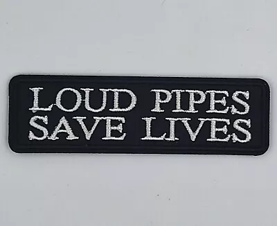 Loud Pipes Saves Lives HARLEY DAVIDSON BIKER Vest  Patches Iron Sew On • $8.03