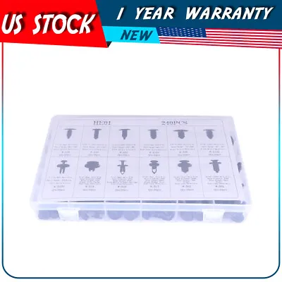 240Set Push Type Pin Rivet Car Body Retainer Trim Clip Panel Moulding Assortment • $14.89