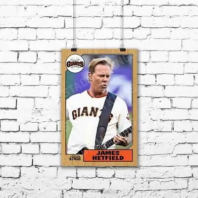 James Hetfield Metallica San Francisco Giants Baseball Card Poster - 11x17 In. • $19.98