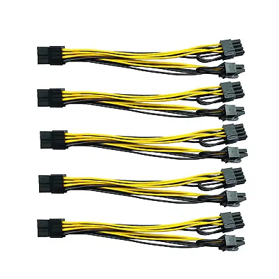 £9.45 • Buy 5-Pack PCI-E 6 Pin To 2x 8pin (6+2) PCI Express GPU Power Adapter Cable Splitter
