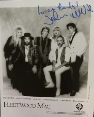 RARE!  Fleetwood Mac  John McVie Hand Signed B&W Promotional Photo COA • $149.99