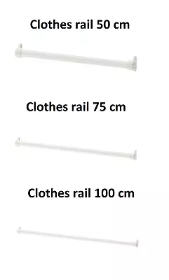 New IKEA PAX Komplement Steel Clothes Wardrobe Rail 50 75100cm Wardrobe Sizes • £12.10