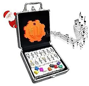  Mexican Train Dominoes Set With Sound Classic NUMBER DOMINOES WITH ORANGE HUB • $46.97